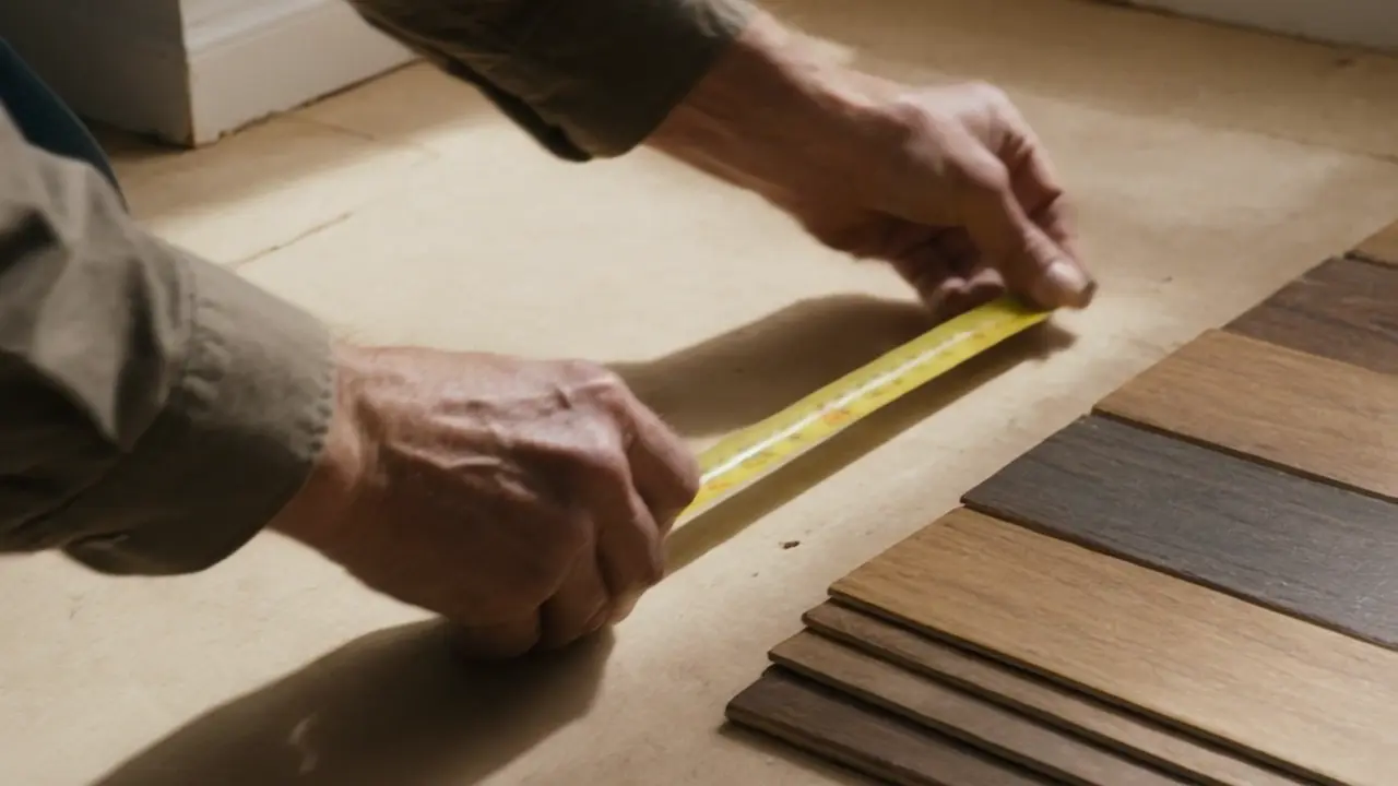 Measuring up a room during a home visit